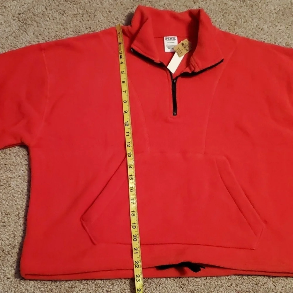 Victoria's Secret Pink Fleece Half Zip Sweatshirt - Picture 8 of 11